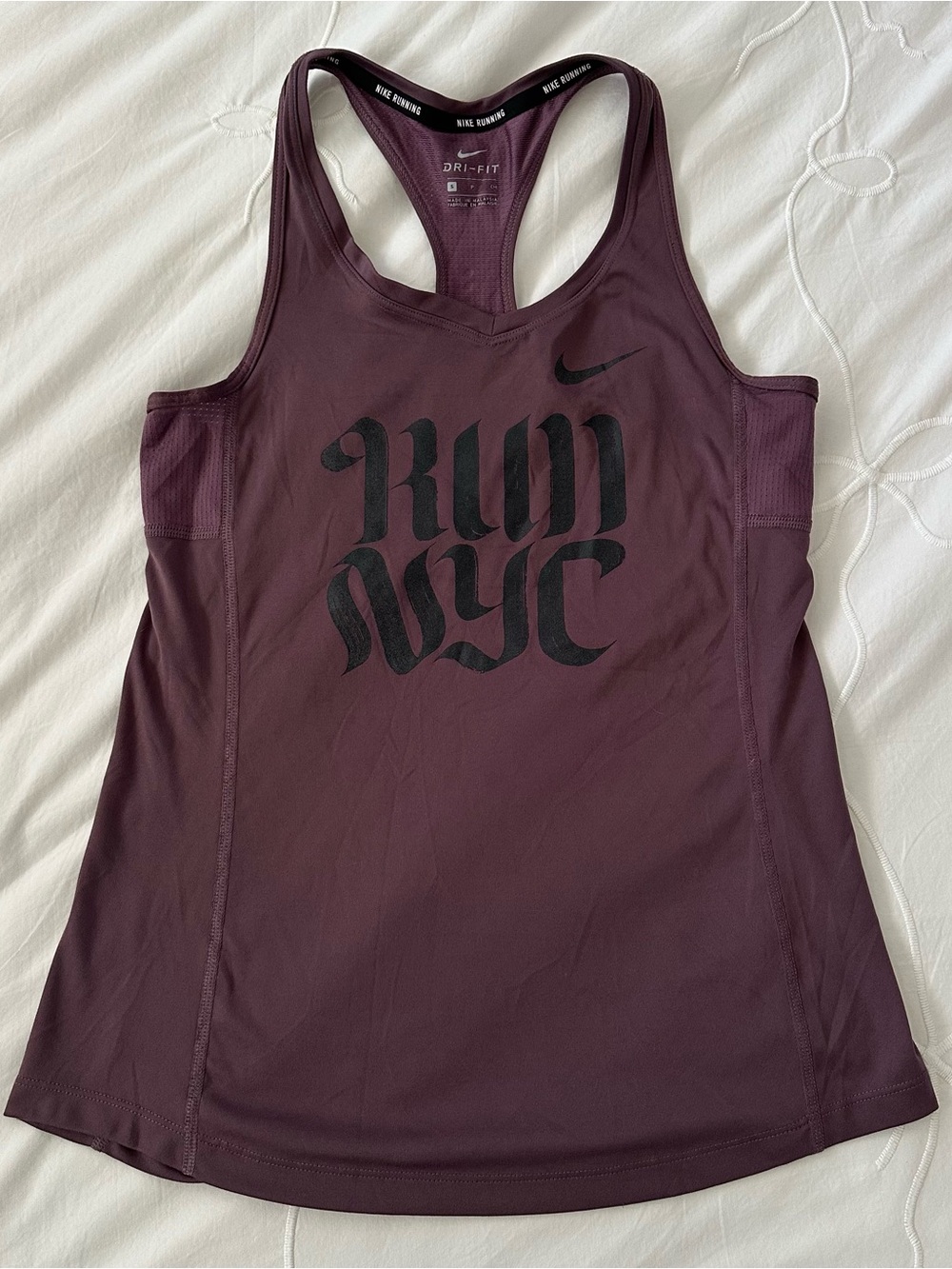 Nike Dri-FIT Run NYC Women's Racerback Tank - Deep Plum RARE